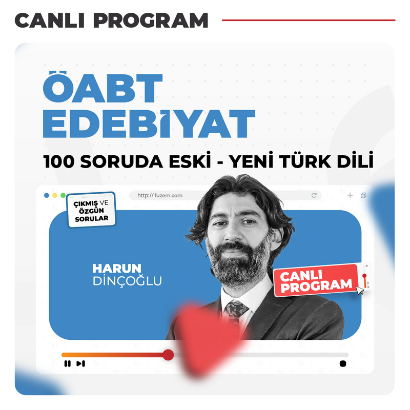 Farklı KPSS - Edebiyat ÖABT 100 Soruda Eski - Yeni Türk Dili | Canlı Program
