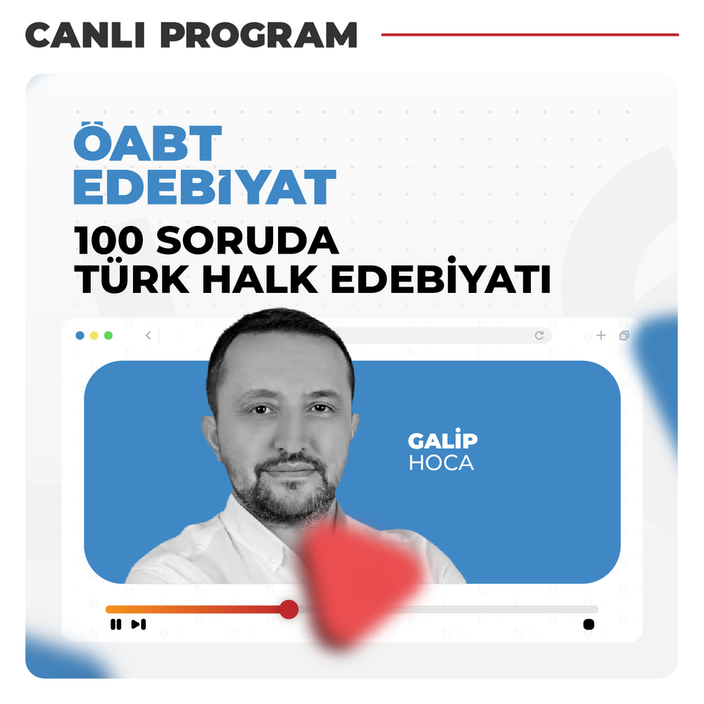 Edebiyat ÖABT 100 Soruda Türk Halk Edebiyatı | Canlı Program