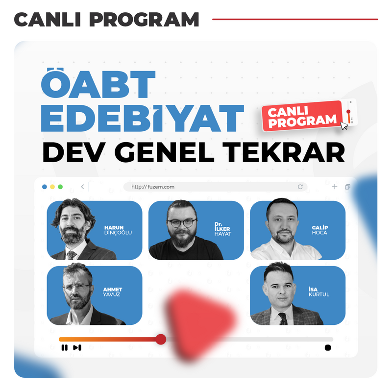 Farklı KPSS - Edebiyat ÖABT 2026 Dev Genel Tekrar | Canlı Program