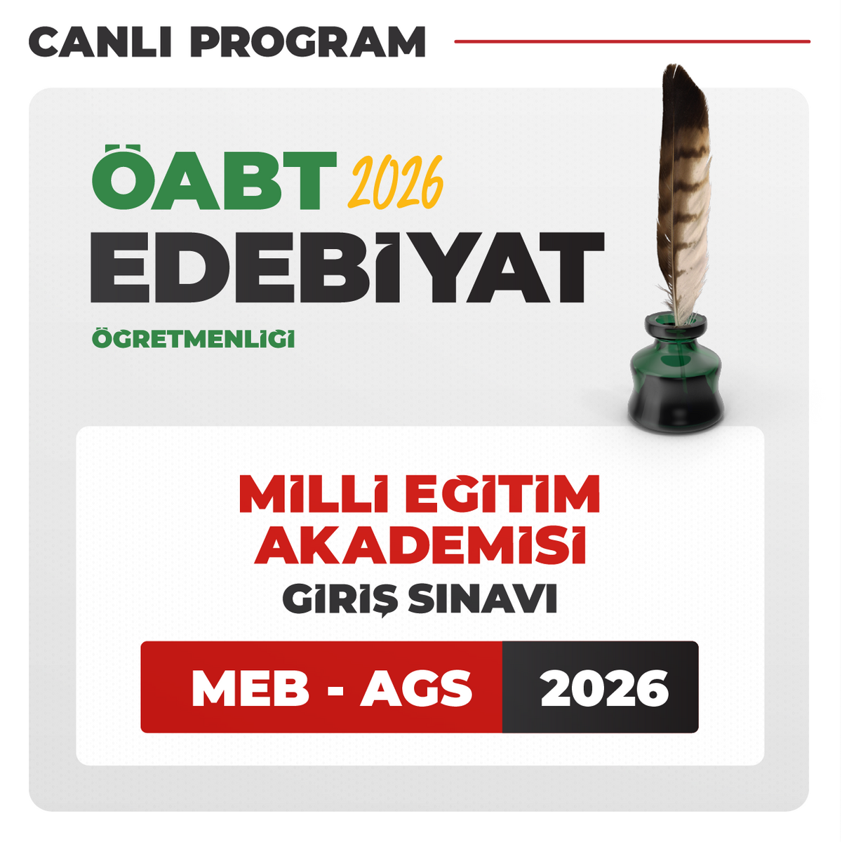 Edebiyat Öabt + Ags 2026 | Canlı Program