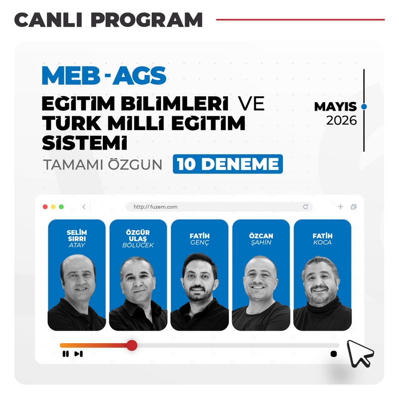 Farklı AGS - Eğitim Bilimleri ve Türk Milli Eğitim Sistemi 10'lu Deneme Kampı | Canlı Program