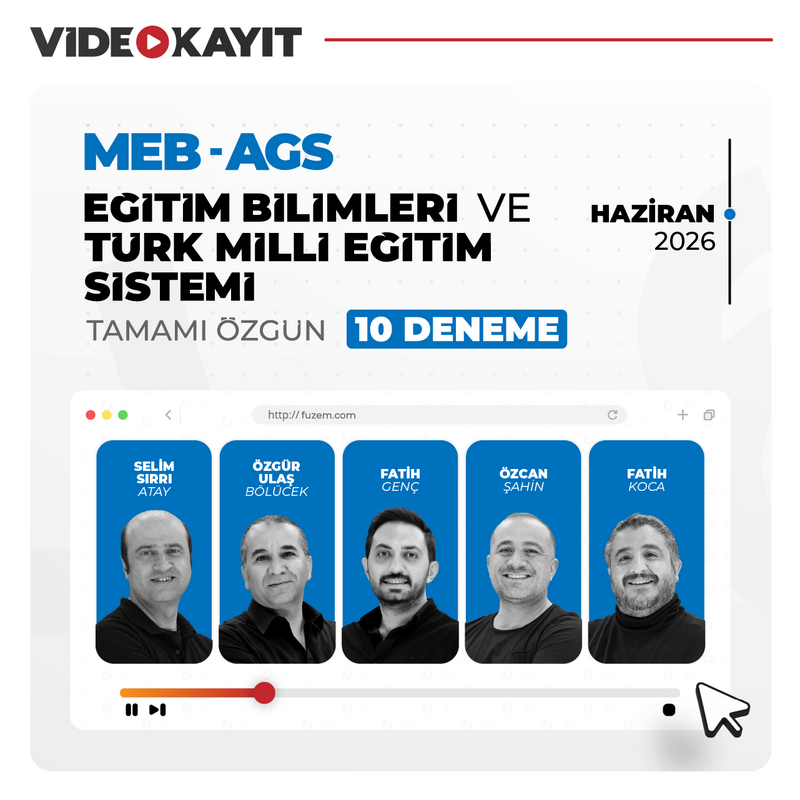 Farklı AGS - Eğitim Bilimleri ve Türk Millî Eğitim Sistemi 10′lu Deneme Kampı | Video Kayıt