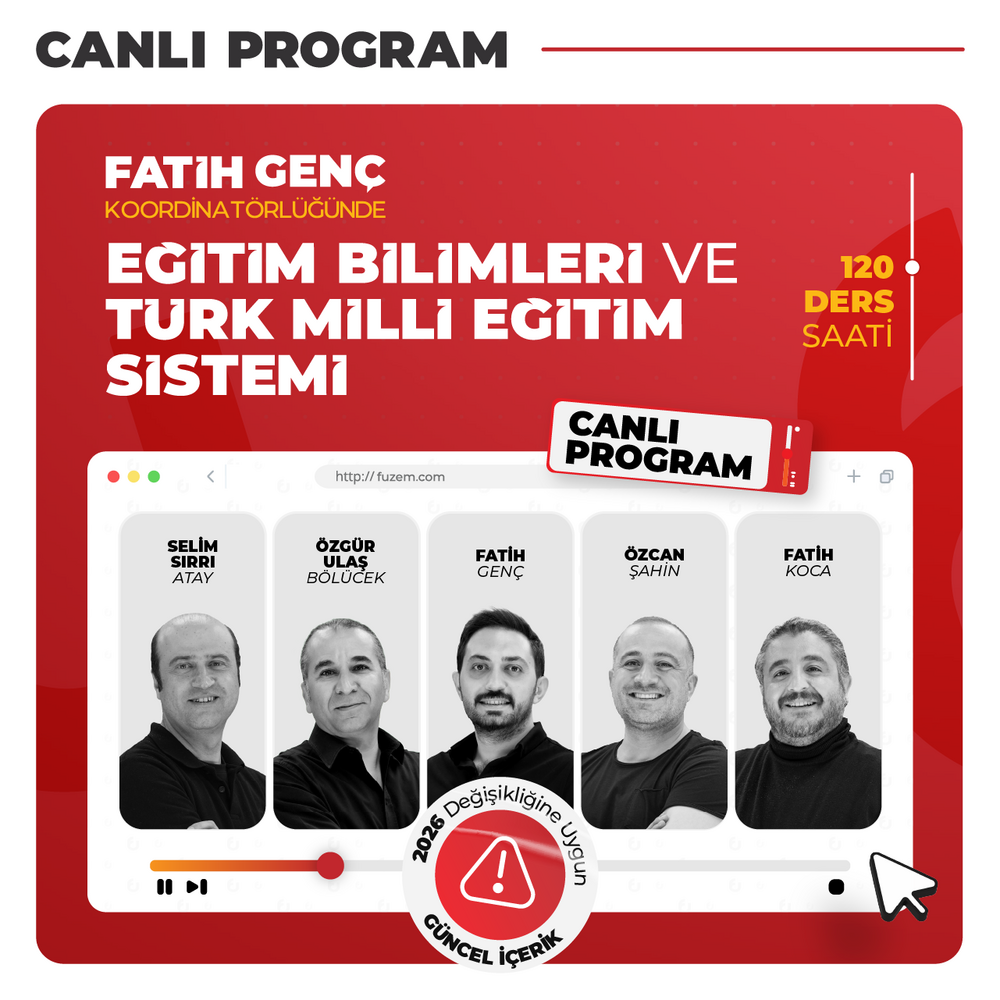 Eğitim Bilimleri ve Türk Milli Eğitim Sistemi | Canlı Program