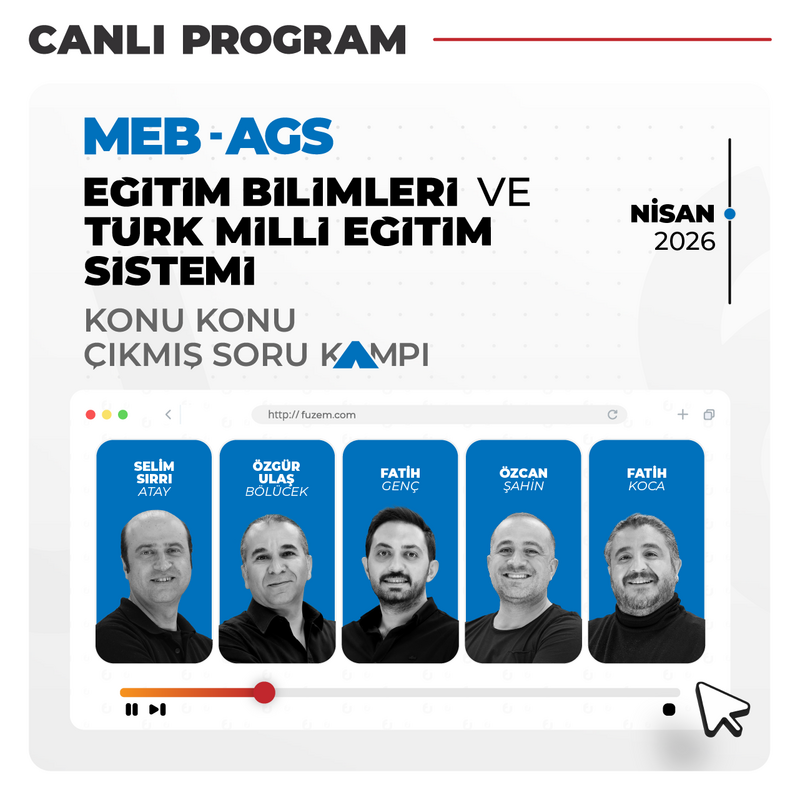 Farklı AGS - Eğitim Bilimleri ve Türk Millî Eğitim Sistemi Konu Konu Çıkmış Sorular Kampı | Canlı Program