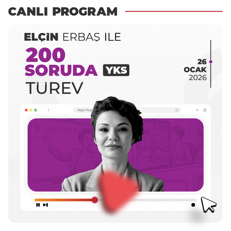 Farklı YKS - Elçin Erbaş ile 200 Soruda YKS Türev | Canlı Program