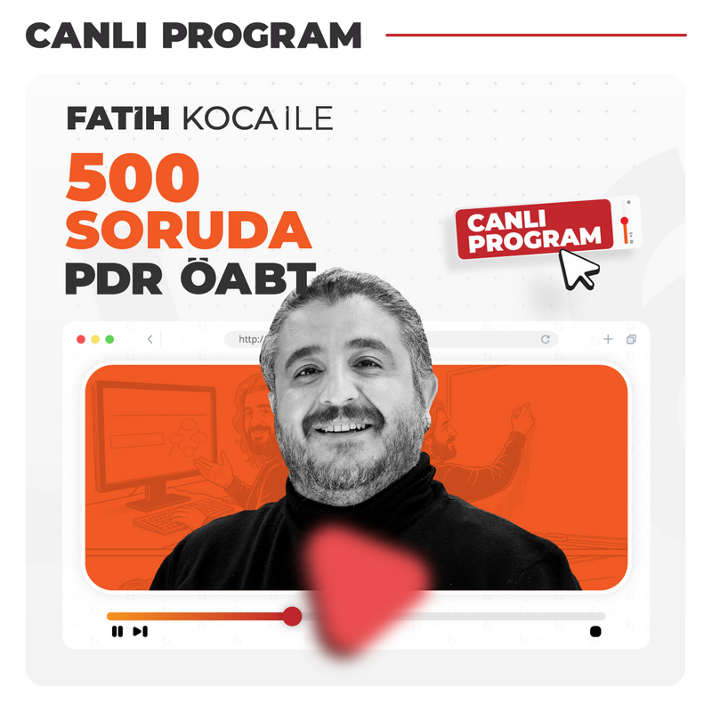Farklı KPSS - Fatih Koca ile 500 Soruda PDR ÖABT | Canlı Program