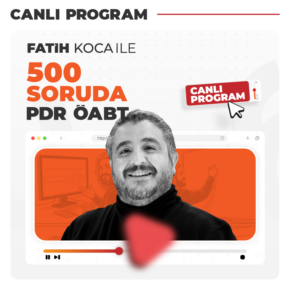 Fatih Koca ile 500 Soruda PDR ÖABT | Canlı Program
