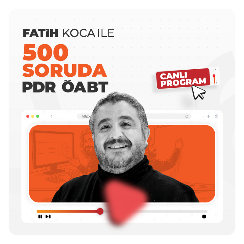 Farklı KPSS - Fatih Koca ile 500 Soruda PDR ÖABT | Video Kayıt