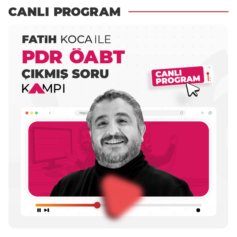 Farklı KPSS - Fatih Koca ile PDR ÖABT Çıkmış Soru Kampı | Canlı Program