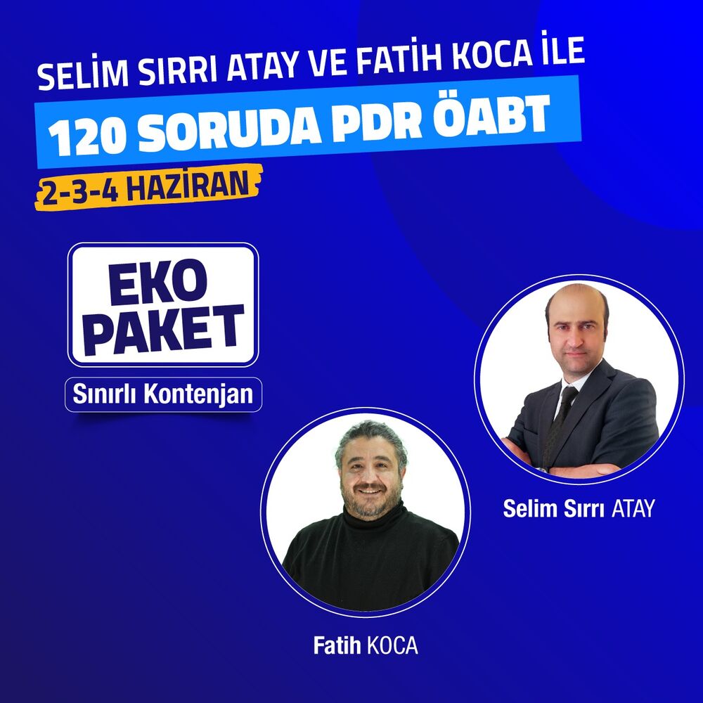 Fatih KOCA ve Selim Sırrı ATAY ile 120 Soruda PDR ÖABT | Eko Paket