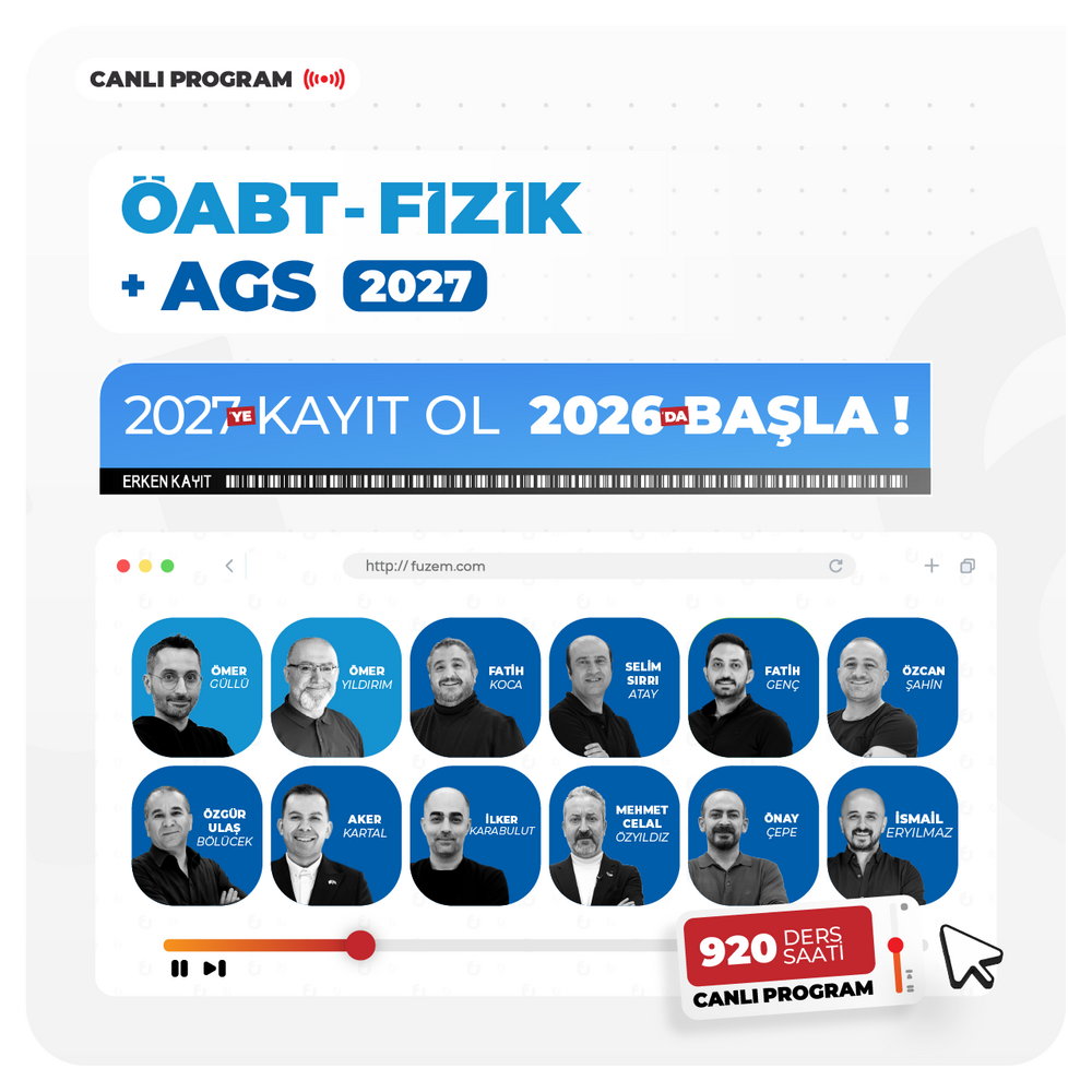 Fizik ÖABT + AGS 2027 | Canlı Program