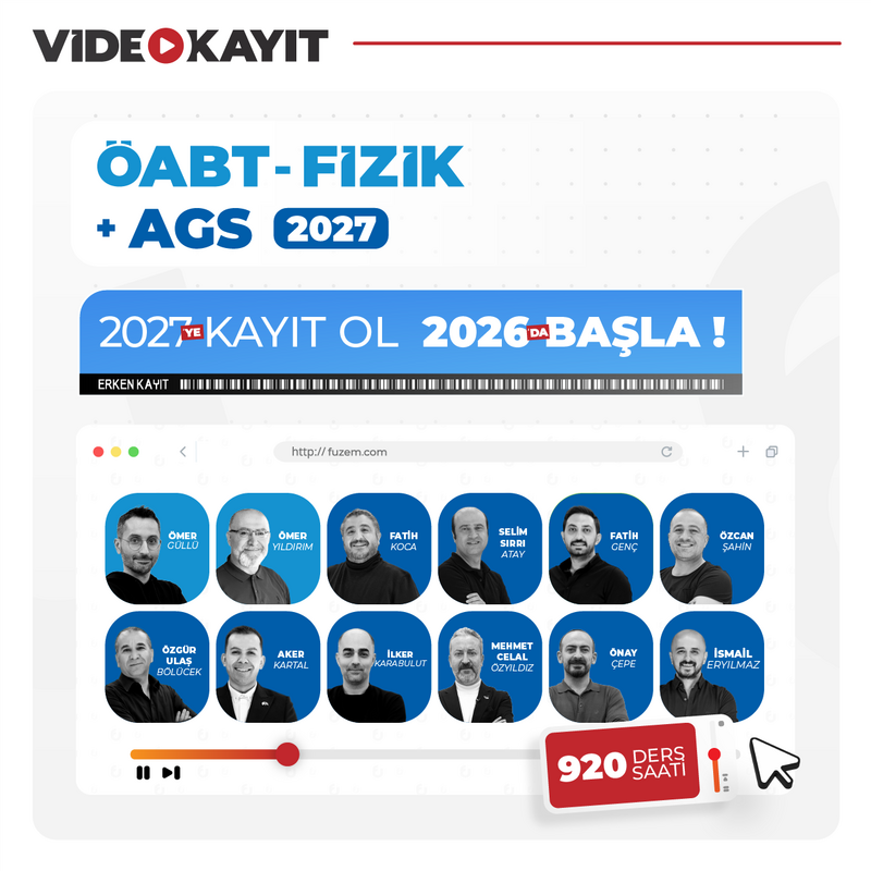 Farklı KPSS - Fizik ÖABT + AGS 2027 | Video Kayıt