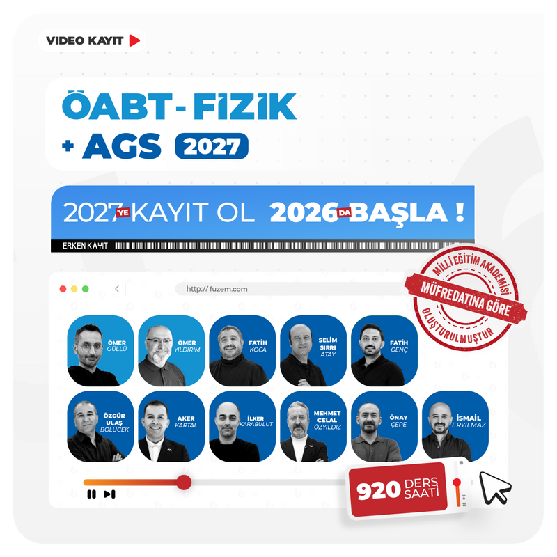 Farklı KPSS - Fizik ÖABT + AGS 2027 | Video Kayıt