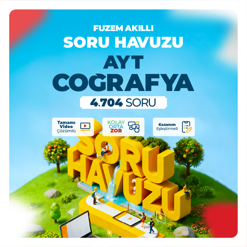 Farklı YKS - FUZEM Akıllı Soru Havuzu AYT Coğrafya