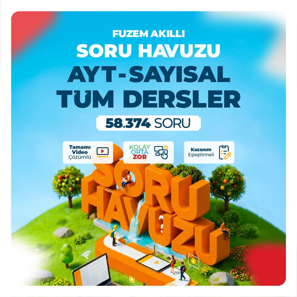 FUZEM Akıllı Soru Havuzu AYT Sayısal Tüm Dersler