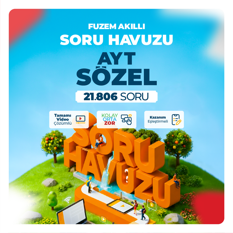 Farklı YKS - FUZEM Akıllı Soru Havuzu AYT Sözel Tüm Dersler