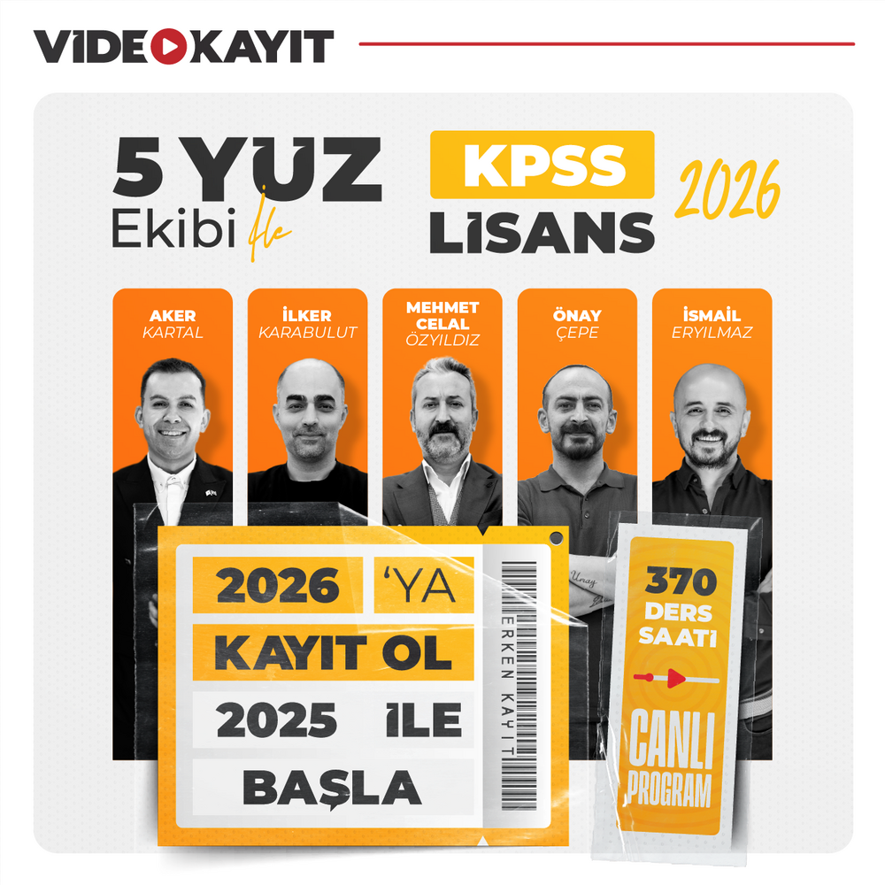 Genel Yetenek Genel Kültür KPSS GYGK Lisans 2026 | Video Kayıt