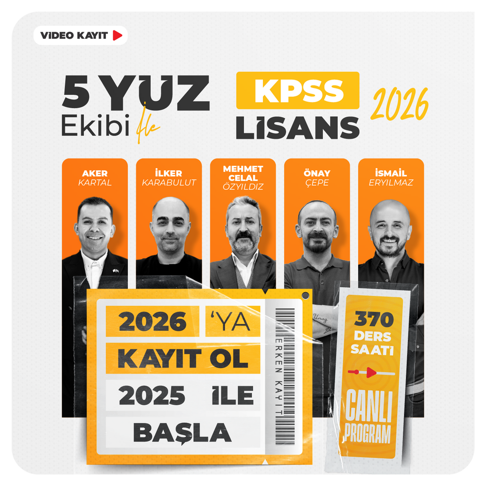 Genel Yetenek Genel Kültür KPSS GYGK Lisans 2026 | Video Kayıt
