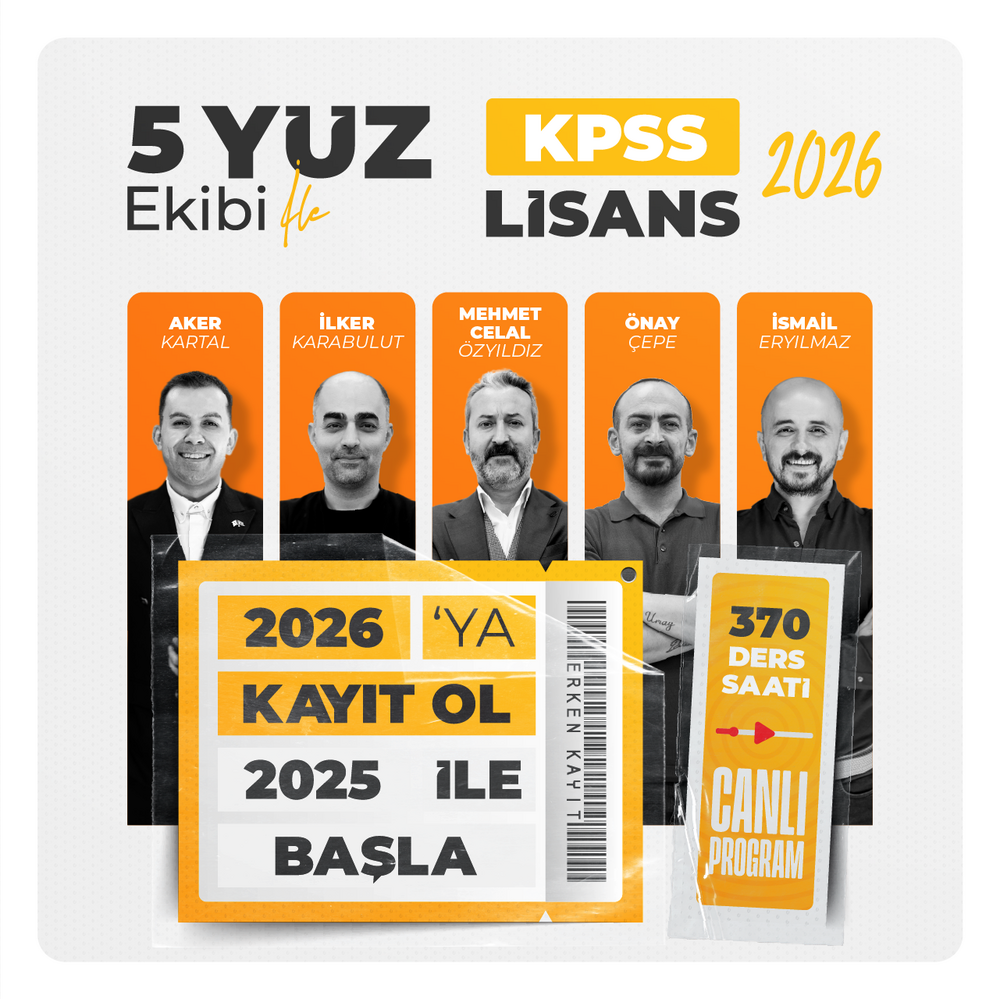 Genel Yetenek Genel Kültür KPSS GYGK Lisans 2026 | Canlı Program
