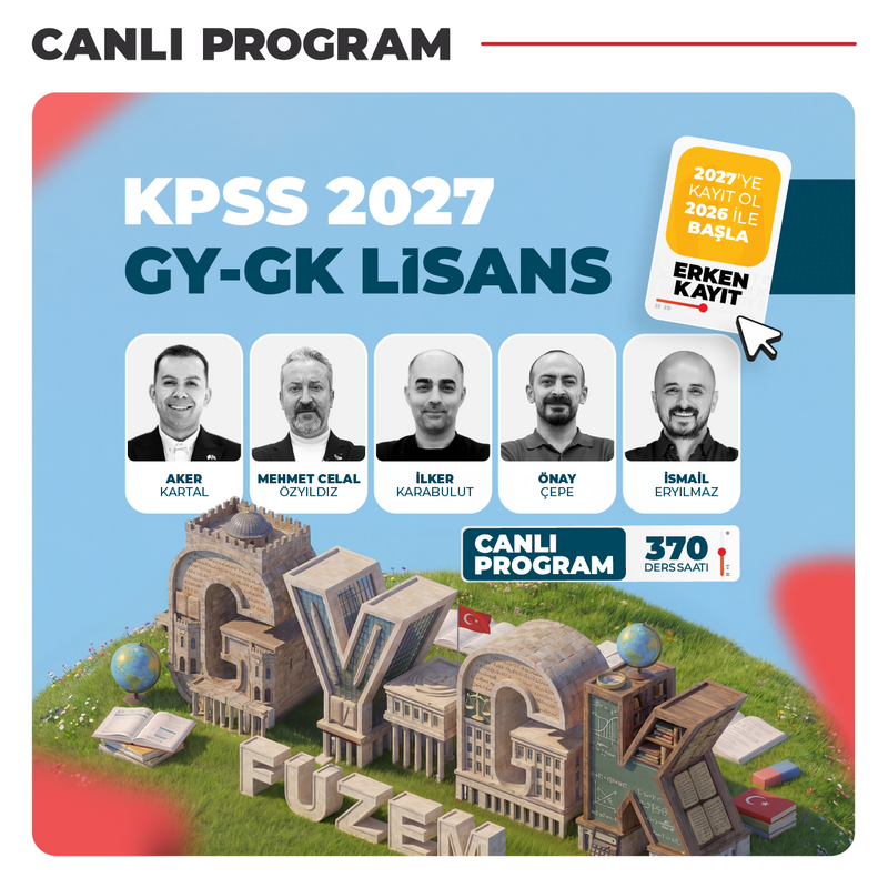Farklı KPSS - Genel Yetenek Genel Kültür KPSS GYGK Lisans 2027 | Canlı Program