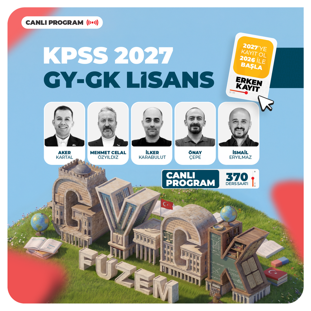Genel Yetenek Genel Kültür KPSS GYGK Lisans 2027 | Canlı Program
