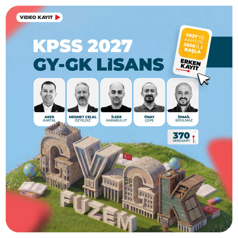 Farklı KPSS - Genel Yetenek Genel Kültür KPSS GYGK Lisans 2027 | Video Kayıt