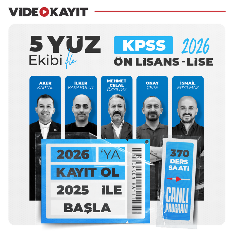 Farklı KPSS - Genel Yetenek Genel Kültür KPSS GYGK Lise Ön Lisans 2026 | Video Kayıt