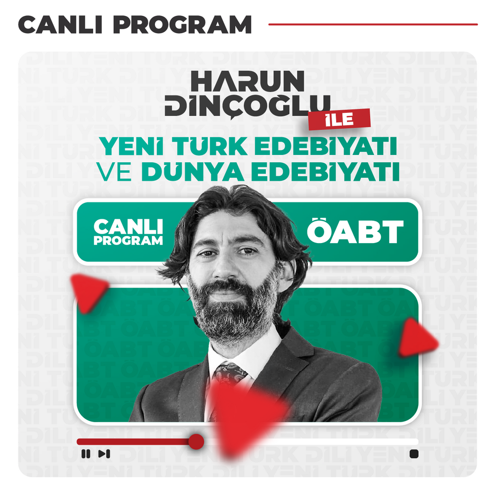 Harun Dinçoğlu ile Yeni Türk Edebiyatı ve Dünya Edebiyatı | Canlı Program