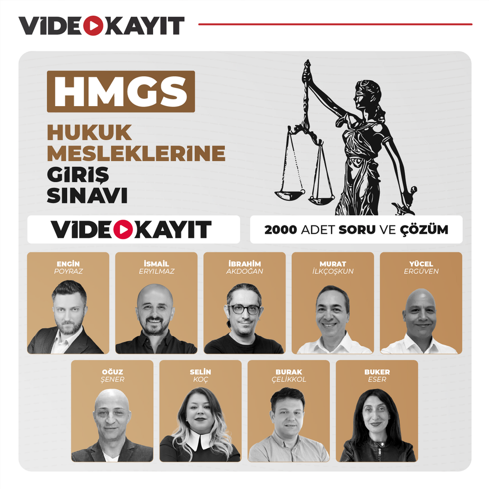 Hukuk Mesleklerine Giriş Sınavı HMGS Genel Tekrar ve Soru Çözüm | Video Kayıt