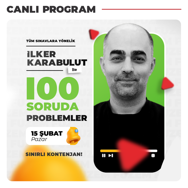 Farklı KPSS - İlker Karabulut ile 100 Soruda Problemler | Canlı Program