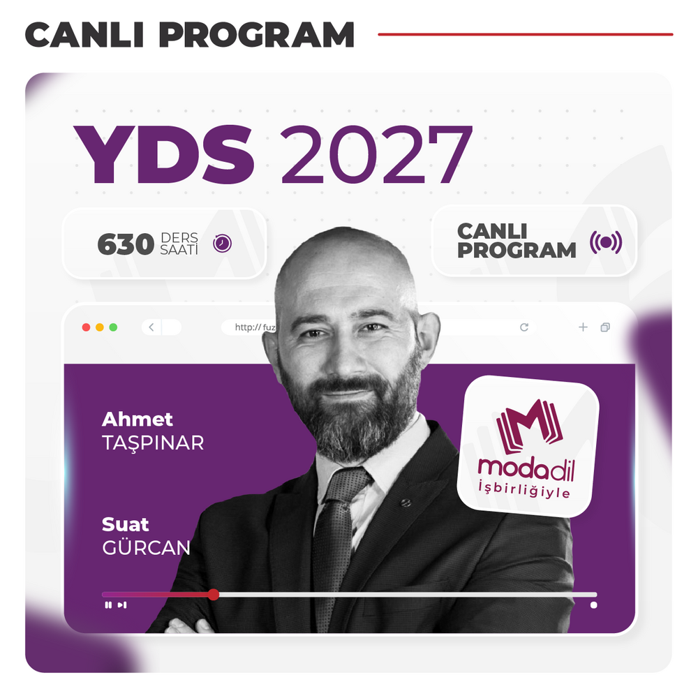 İngilizce Yabancı Dil Sınavı YDS 2027 | Canlı Program