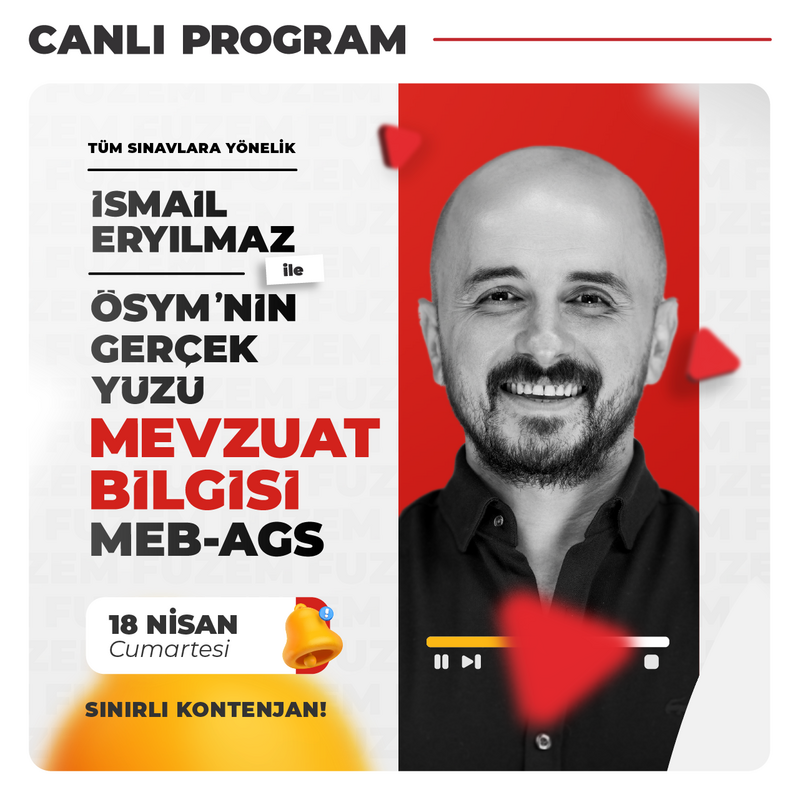 Farklı KPSS - İsmail Eryılmaz ile Mevzuat Bilgisi ÖSYM’nin Gerçek Yüzü | Canlı Program