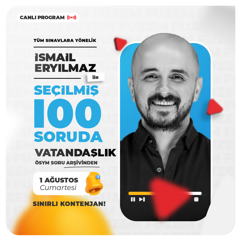 Farklı KPSS - İsmail Eryılmaz ile Seçilmiş 100 Soruda Vatandaşlık | Canlı Program