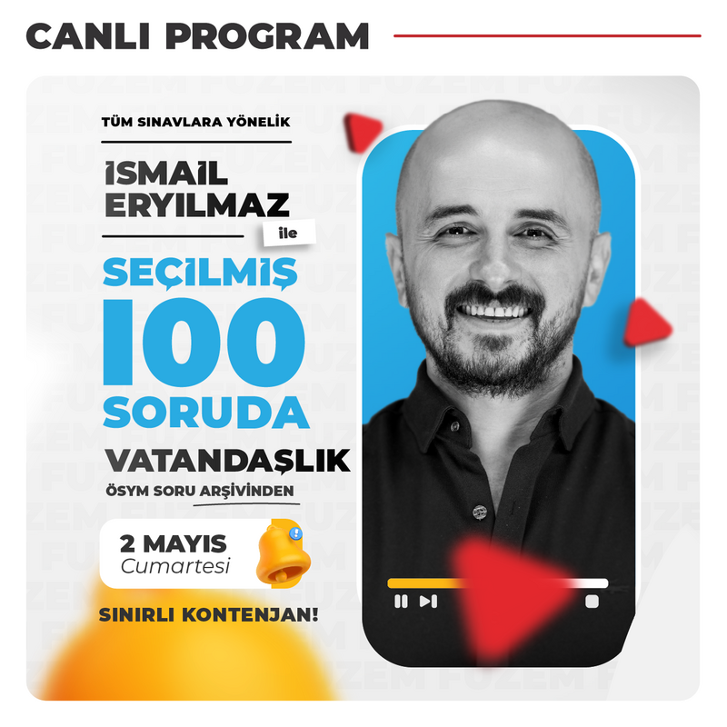 Farklı KPSS - İsmail Eryılmaz ile Seçilmiş 100 Soruda Vatandaşlık | Canlı Program