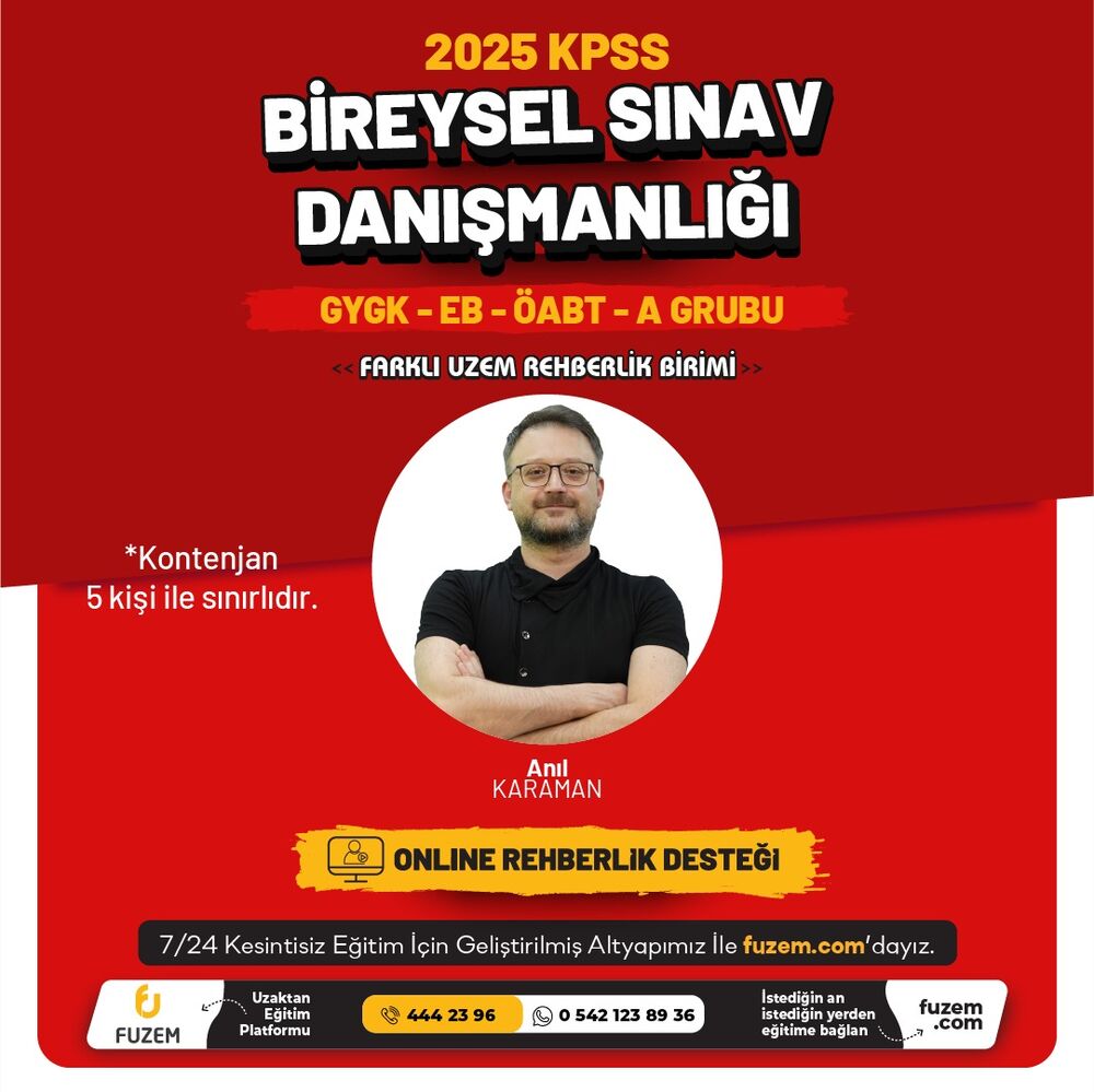 KPSS 2025 Bireysel Sınav Danışmanlığı | Anıl KARAMAN