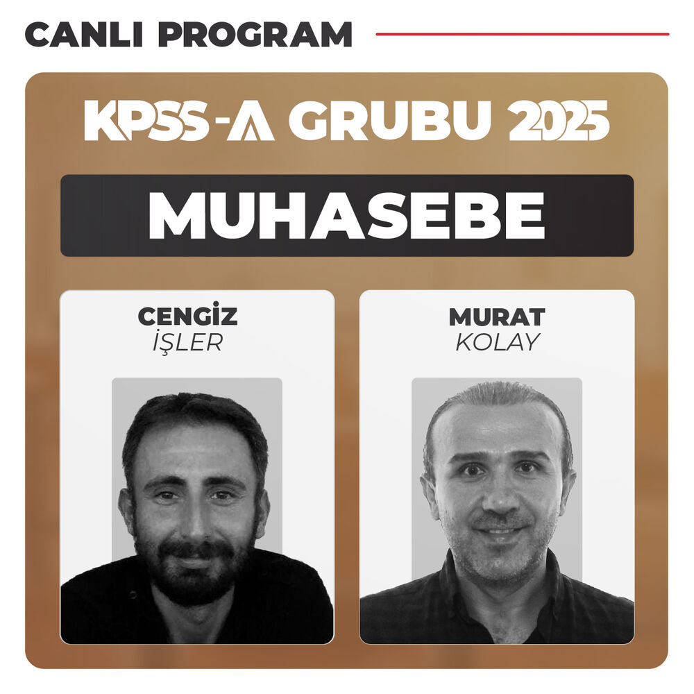 KPSS A Grubu Muhasebe 2025 | Canlı Program