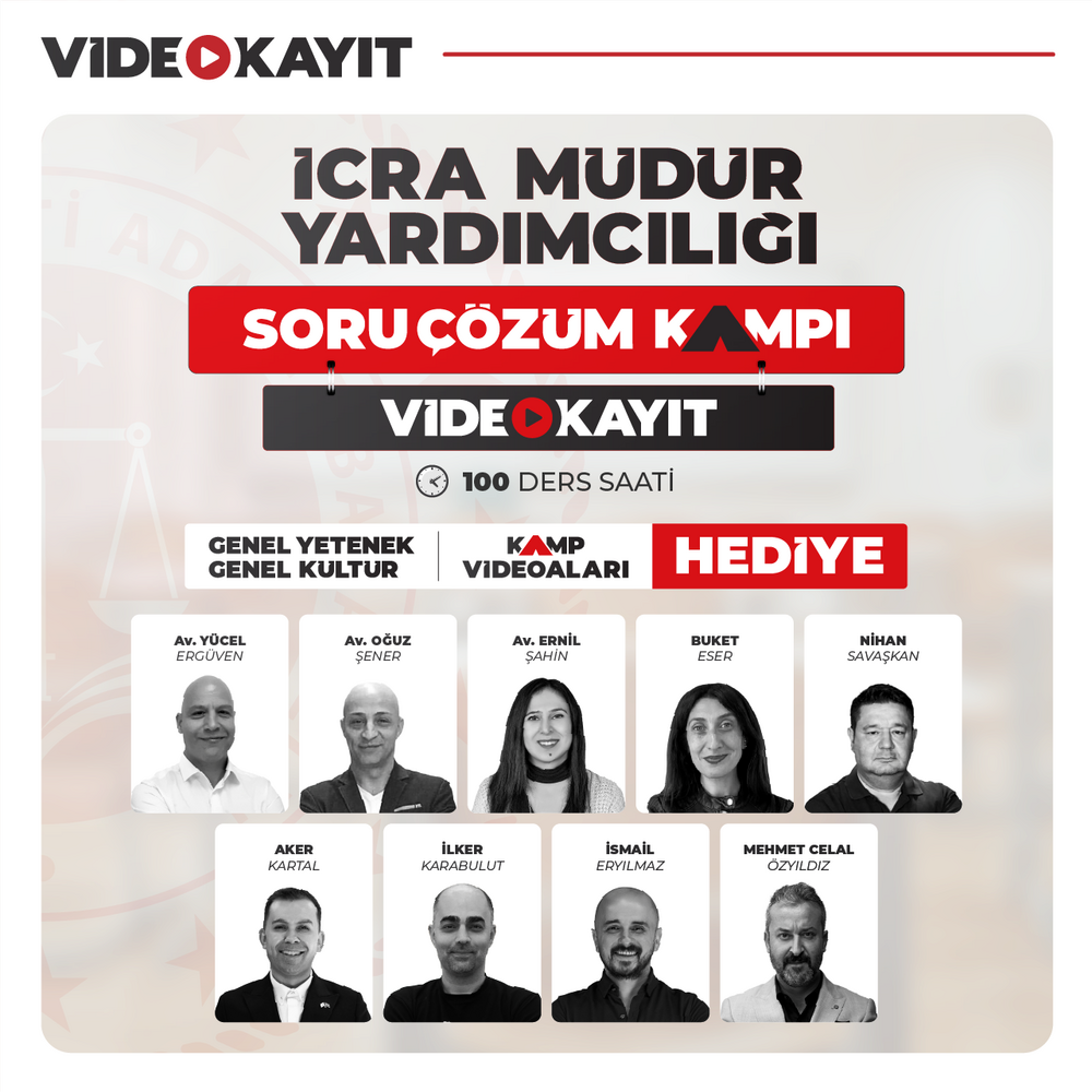 İcra Müdür Yardımcılığı Sınavı Soru Çözüm Kampı | Video Kayıt