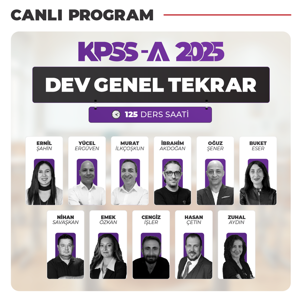 KPSS A Tüm Dersler DEV Genel Tekrar | Canlı Program