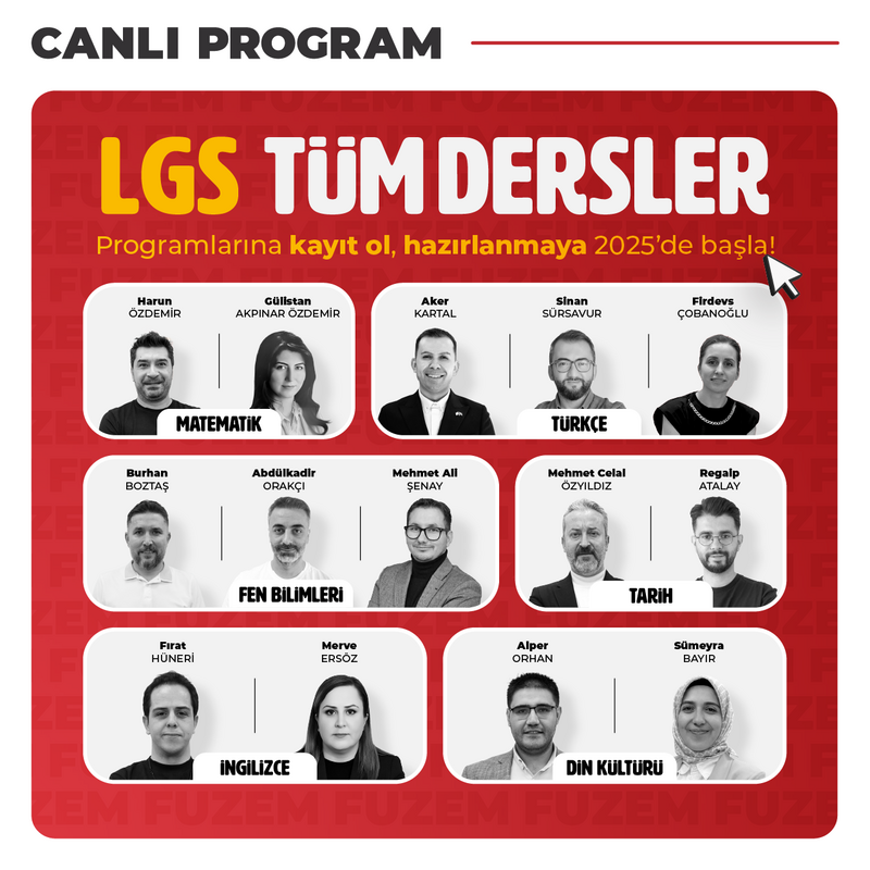 Farklı LGS - LGS Liselere Giriş Sınavı 2026 | Canlı Program
