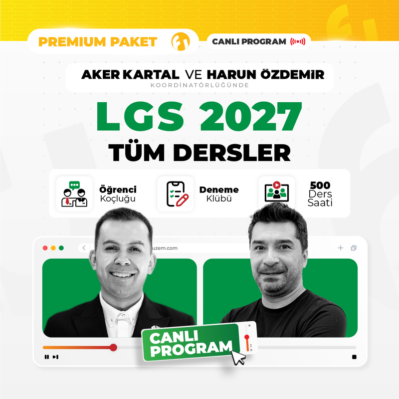 Farklı LGS - LGS Liselere Giriş Sınavı 2027 Premium Paket | Canlı Program