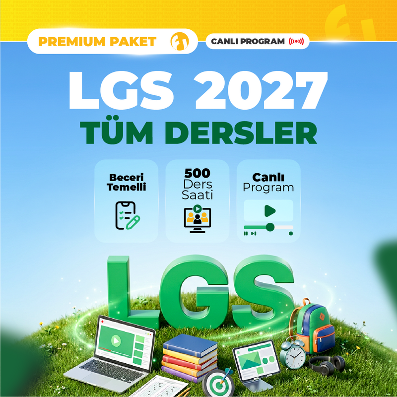 Farklı LGS - LGS Liselere Giriş Sınavı 2027 Premium Paket | Canlı Program