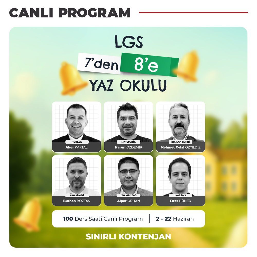 LGS 7'den 8'e Yaz Okulu | Canlı Program
