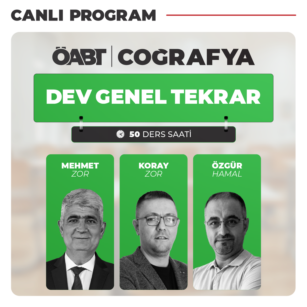 Coğrafya Öabt Dev Genel Tekrar | Canlı Program