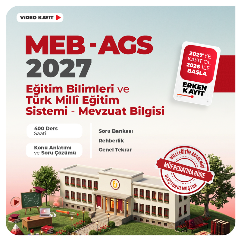Farklı AGS - MEB-AGS 2027 Eğitim Bilimleri ve Türk Milli Eğitim Sistemi - Mevzuat Bilgisi | Video Kayıt