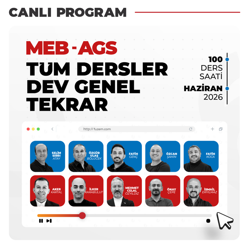 Farklı AGS - MEB-AGS Tüm Dersler Dev Genel Tekrar | Canlı Program