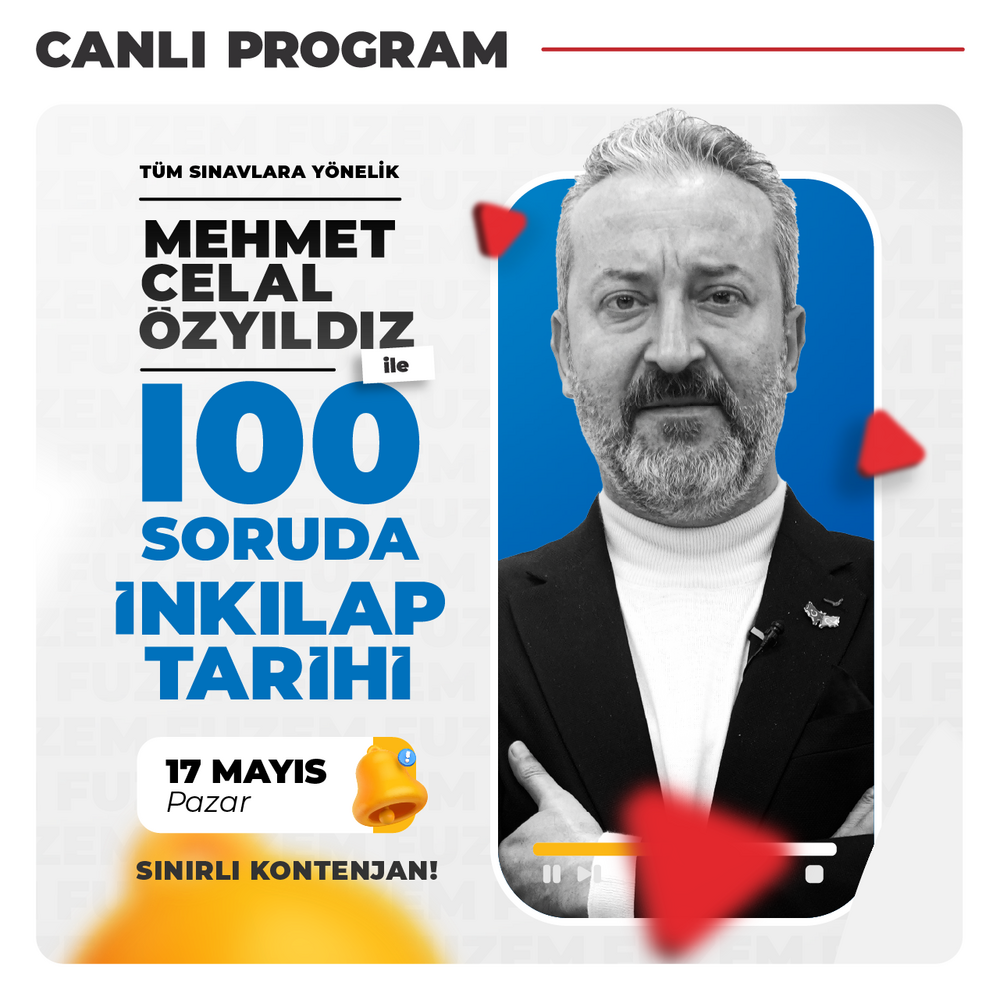 Mehmet Celal ÖZYILDIZ ile 100 Soruda İnkılap Tarihi | Canlı Program