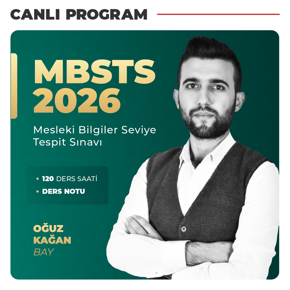 Mesleki Bilgiler Seviye Tespit Sınavı MBSTS 2026 | Canlı Program