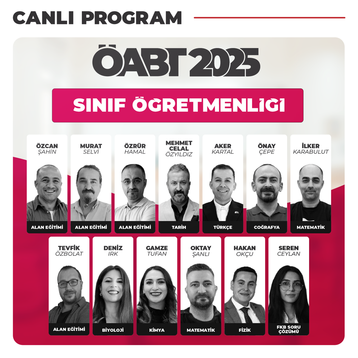 Sınıf Öğretmenliği Öabt 2025 | Canlı Program