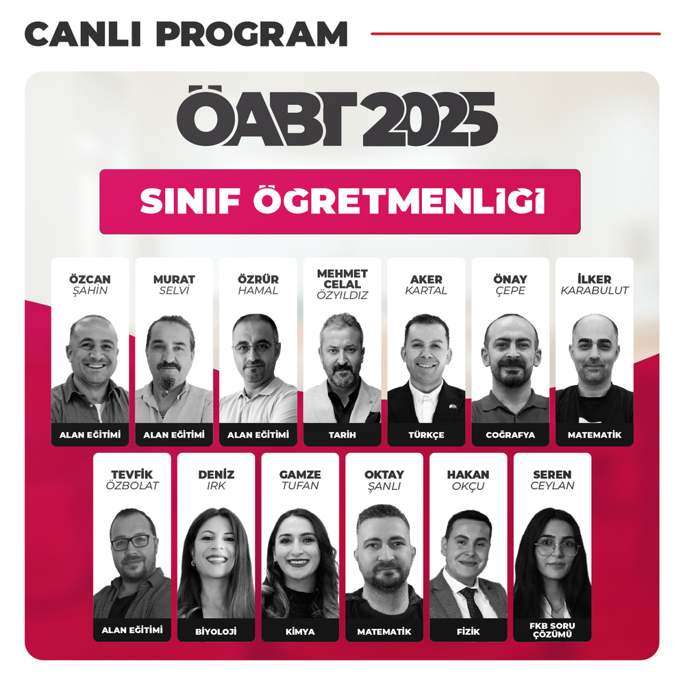 Sınıf Öğretmenliği ÖABT 2025 | Canlı Program