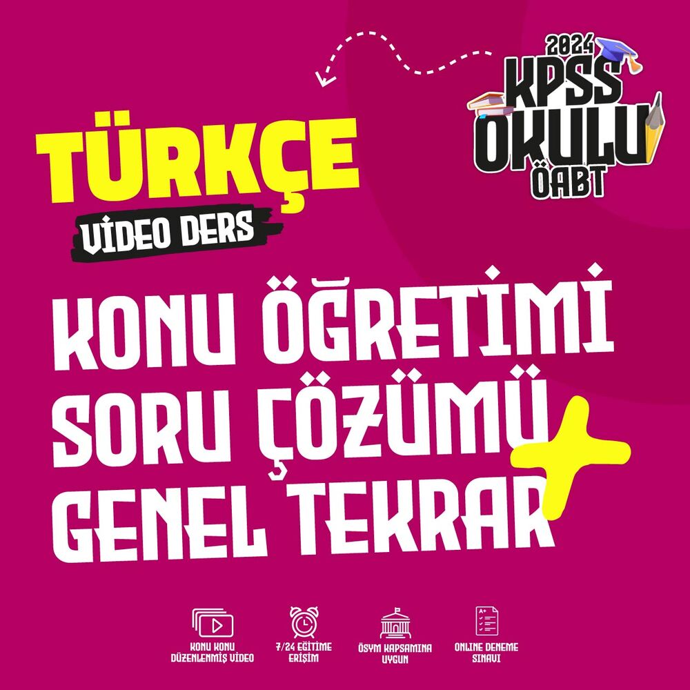 Türkçe Öğretmenliği ÖABT 2024 - Video Ders